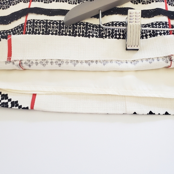 Anthropologie Tabitha black & white pattern skirt straight skirt mini office 2 - Picture 6 of 8